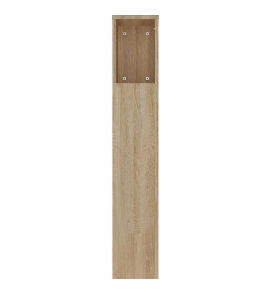 Kopfteil mit Ablagen Sonoma-Eiche 220x18,5x104,5 cm