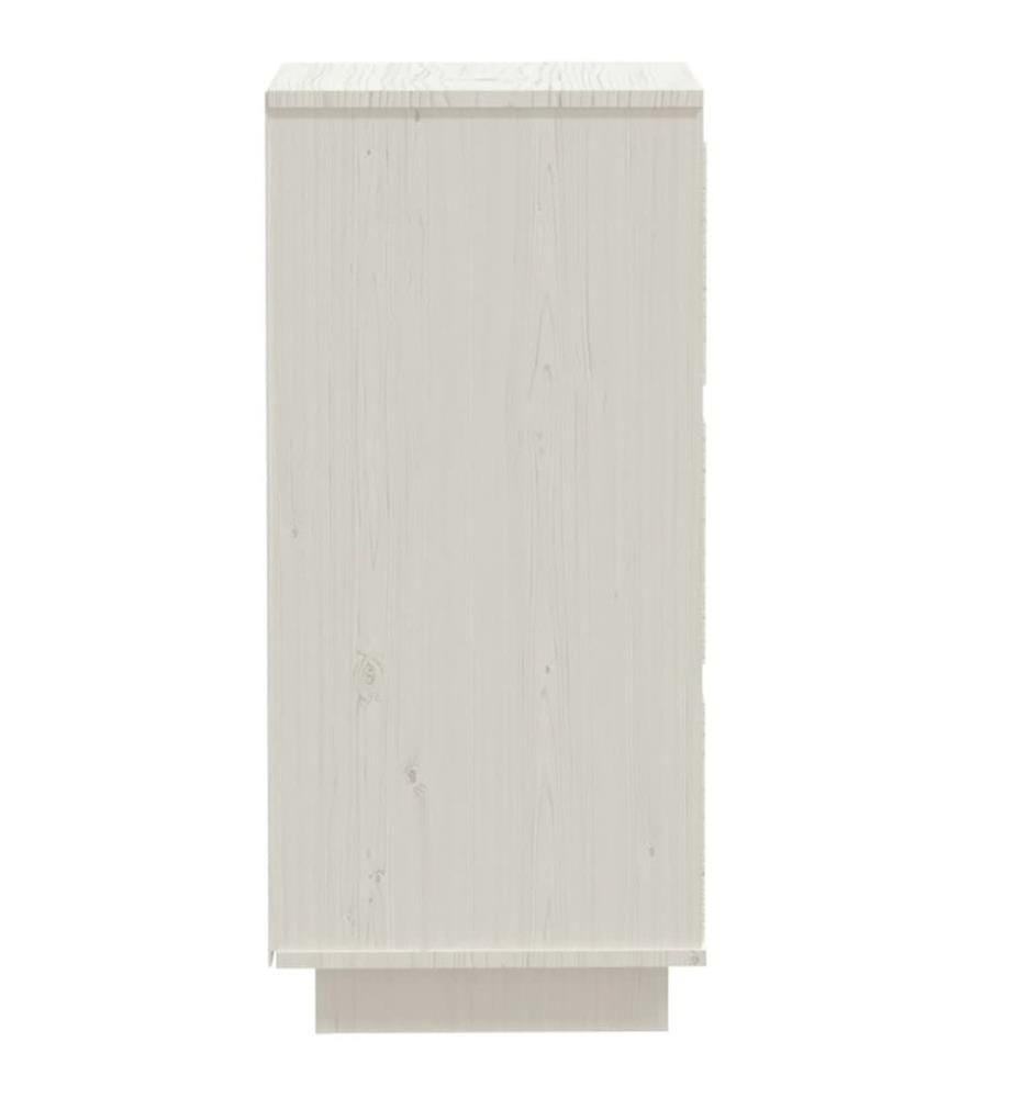 Buffets 2 pcs Blanc 32x34x75 cm Bois massif de pin