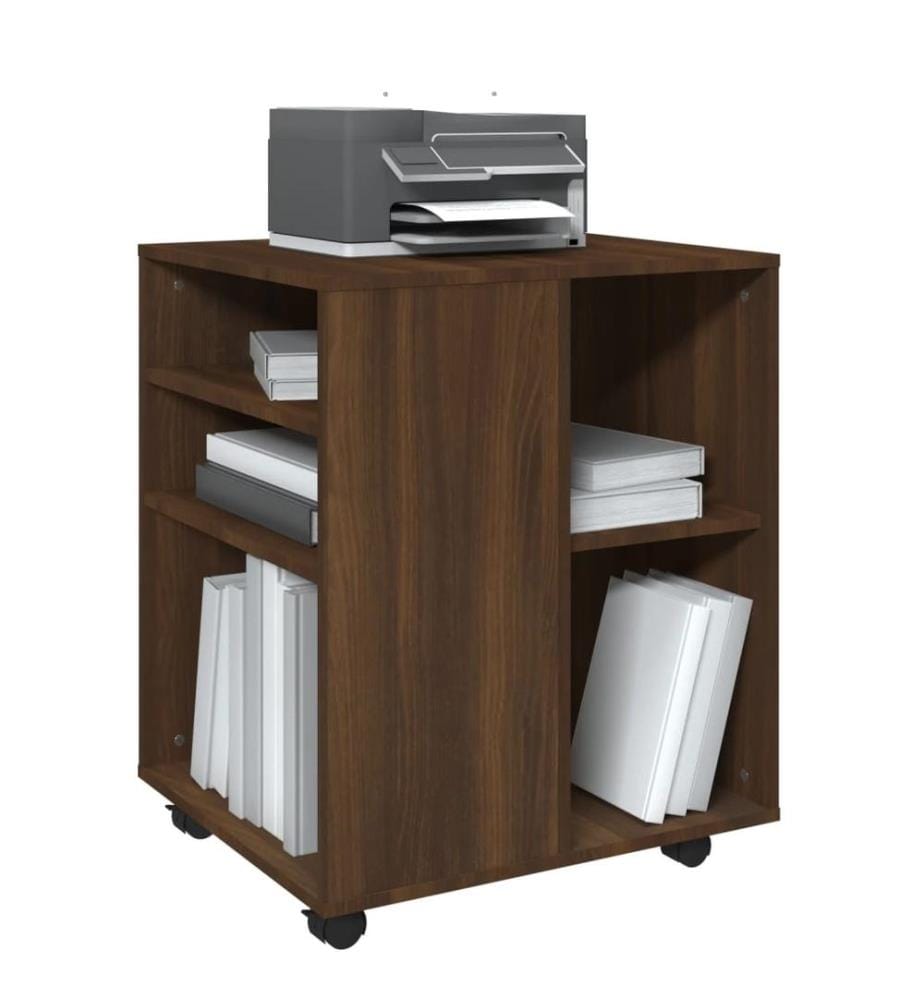 Rollschrank Braun Eichen-Optik 60x53x72 cm Holzwerkstoff