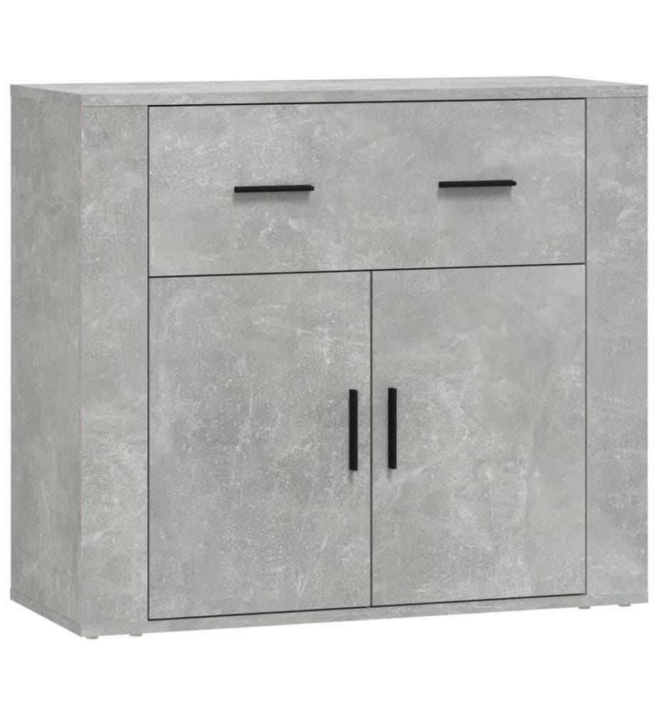 Sideboard Betongrau 80x33x70 cm Holzwerkstoff