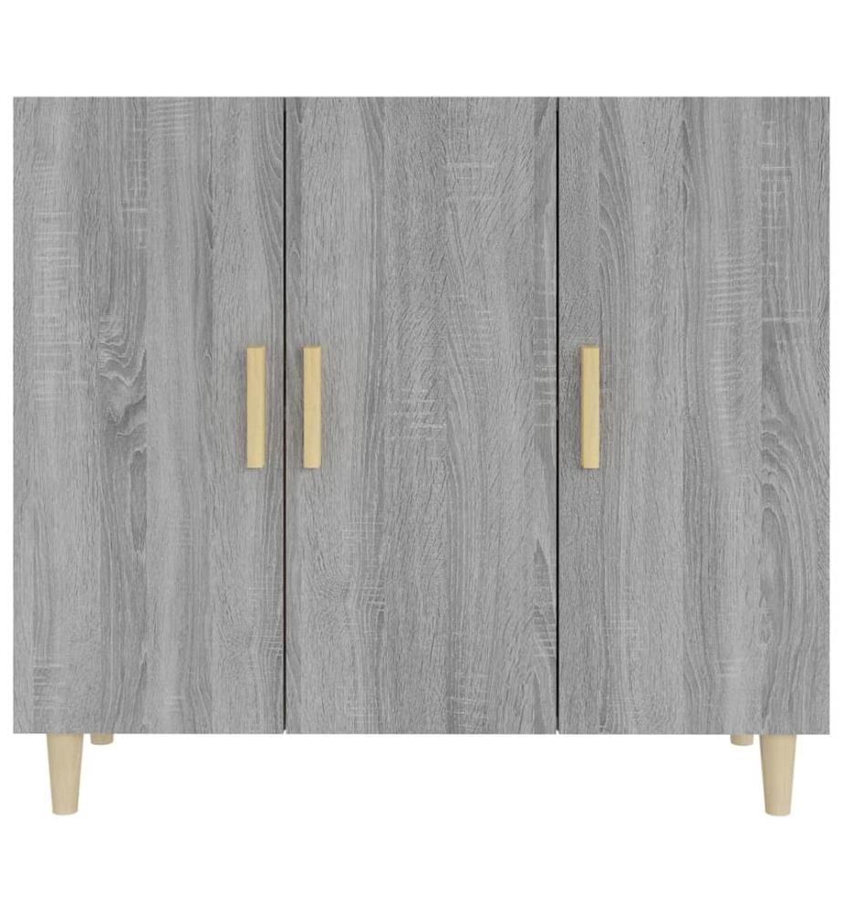 Buffet sonoma gris 90x34x80 cm bois d'ingénierie