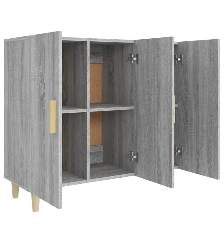 Buffet sonoma gris 90x34x80 cm bois d'ingénierie