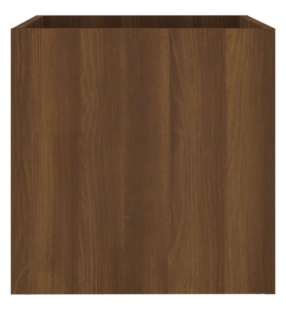 Jardinière Chêne marron 40x40x40 cm Bois d'ingénierie