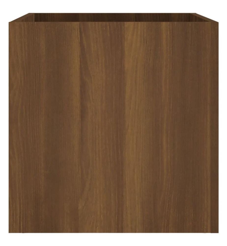 Jardinière Chêne marron 40x40x40 cm Bois d'ingénierie