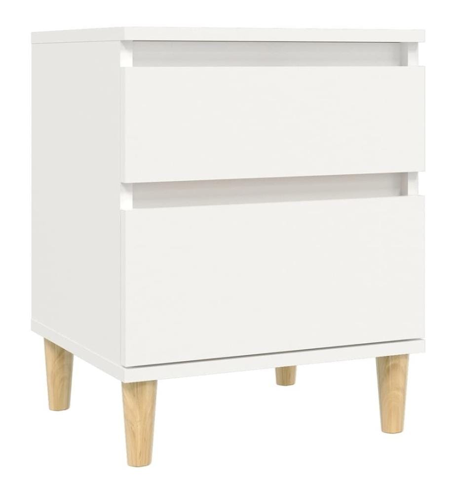 Tables de chevet 2 pcs Blanc 40x35x50 cm