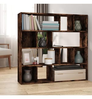 Bücherregal/Raumteiler Räuchereiche 105x24x102 cm