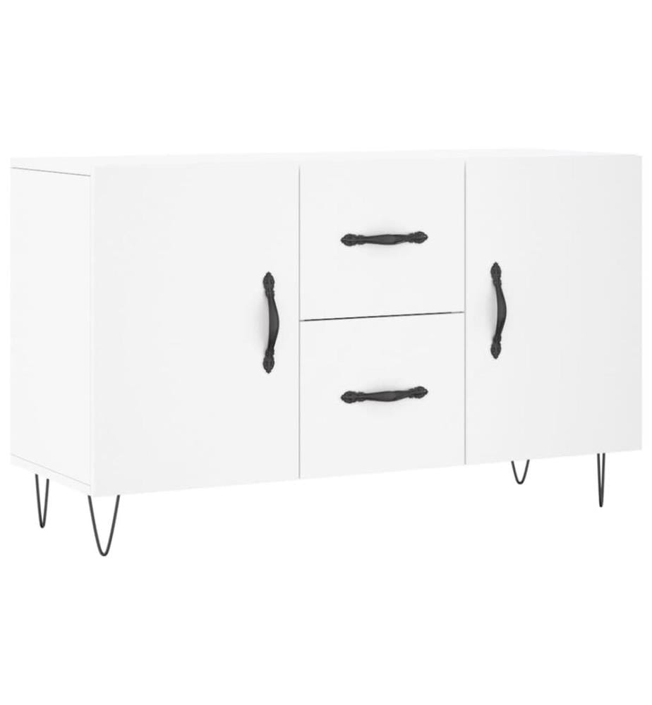 Buffet blanc 100x36x60 cm bois d'ingénierie