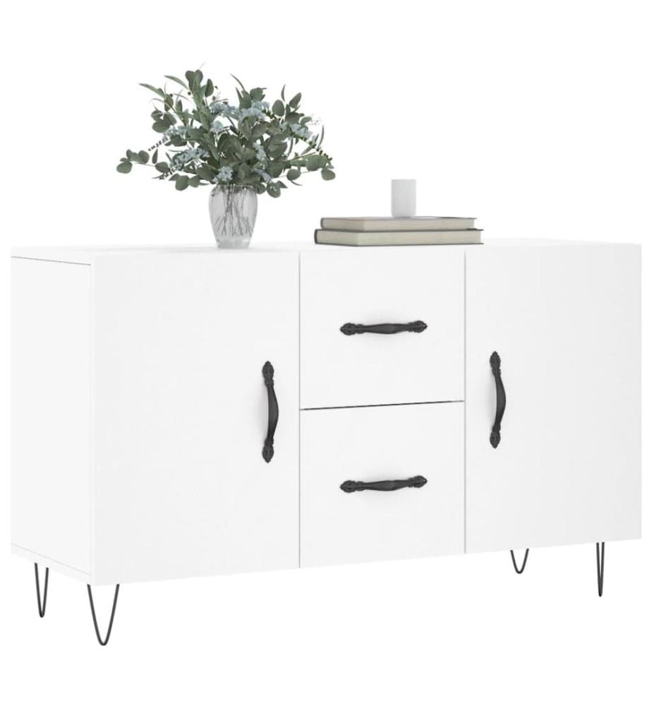 Buffet blanc 100x36x60 cm bois d'ingénierie