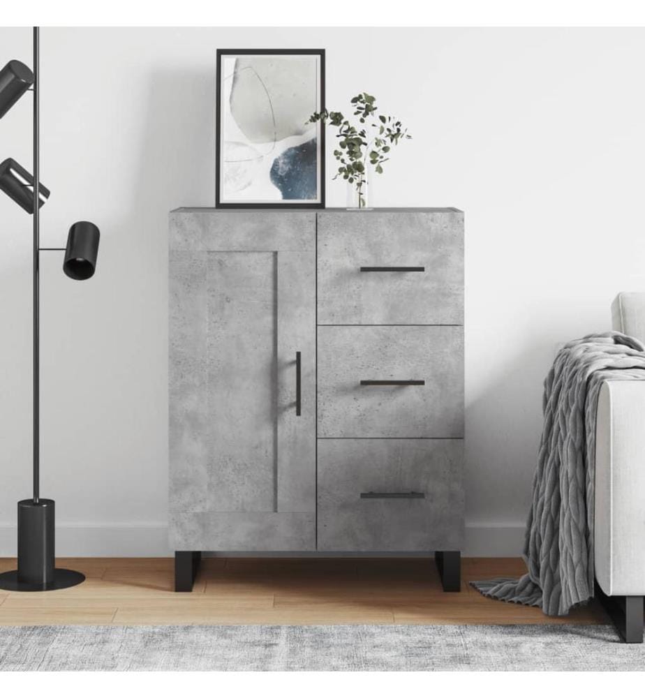 Sideboard Betongrau 69,5x34x90 cm Holzwerkstoff