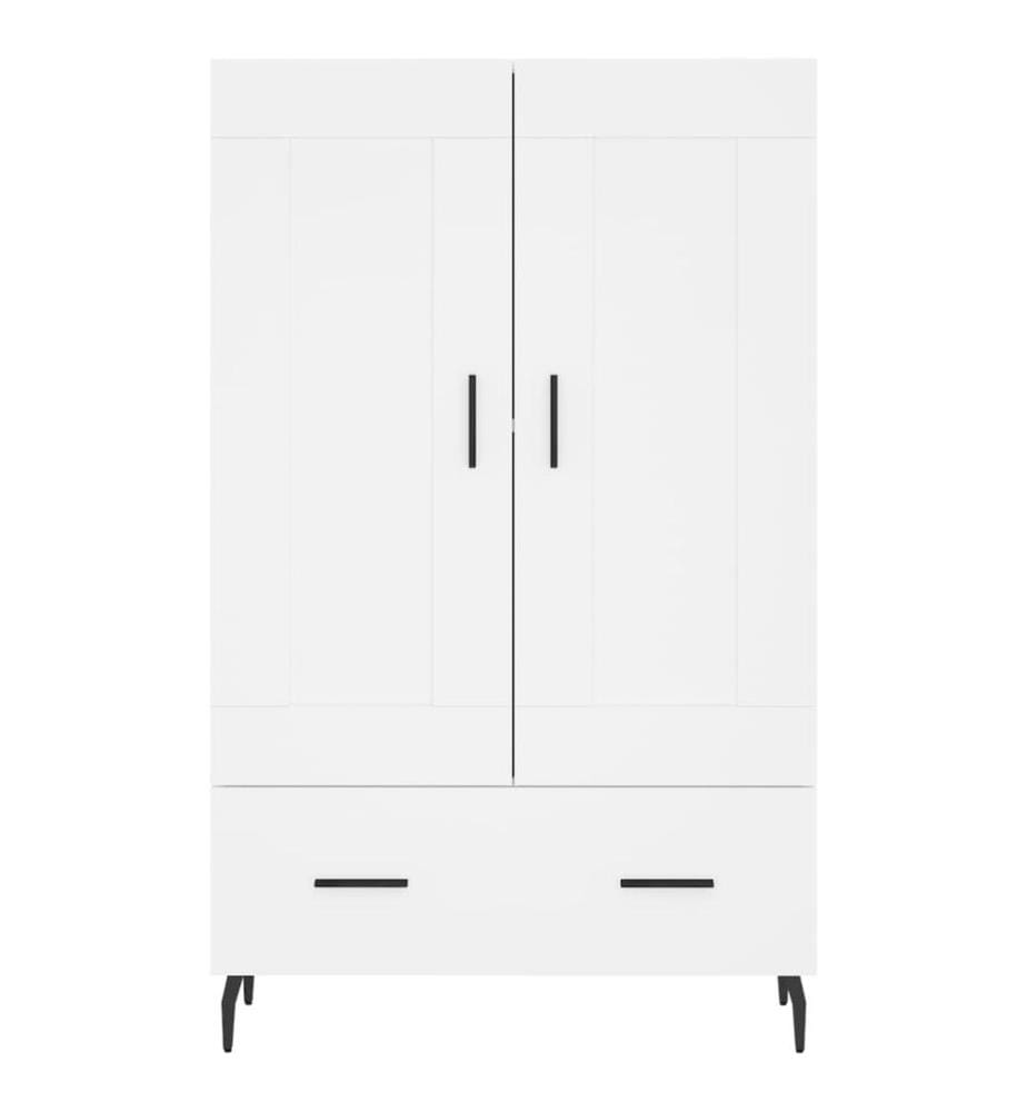 Buffet haut blanc 69,5x31x115 cm bois d'ingénierie