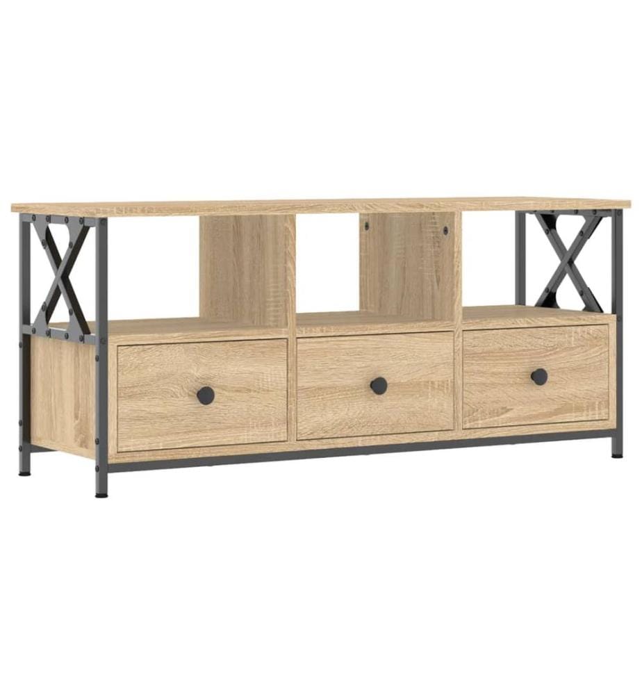TV-Schrank Sonoma Eiche 102x33x45 cm Holzwerkstoff & Eisen