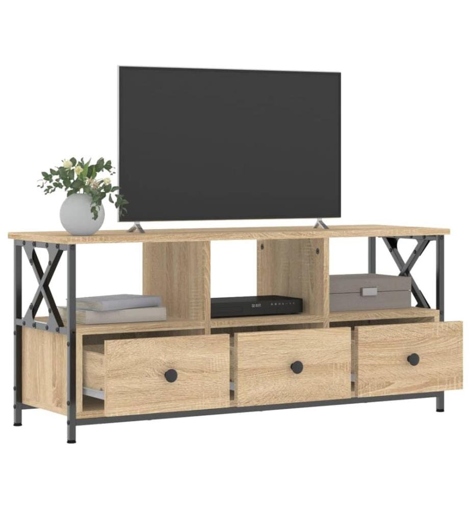TV-Schrank Sonoma Eiche 102x33x45 cm Holzwerkstoff & Eisen