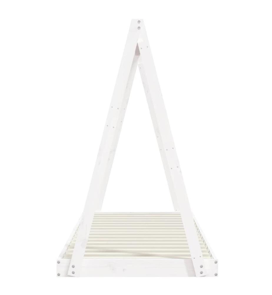 Cadre de lit pour enfants blanc 80x200 cm bois de pin massif