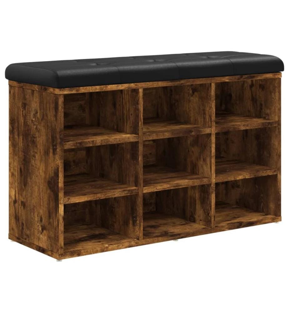 Schuhbank Räuchereiche 82x32x50 cm Holzwerkstoff