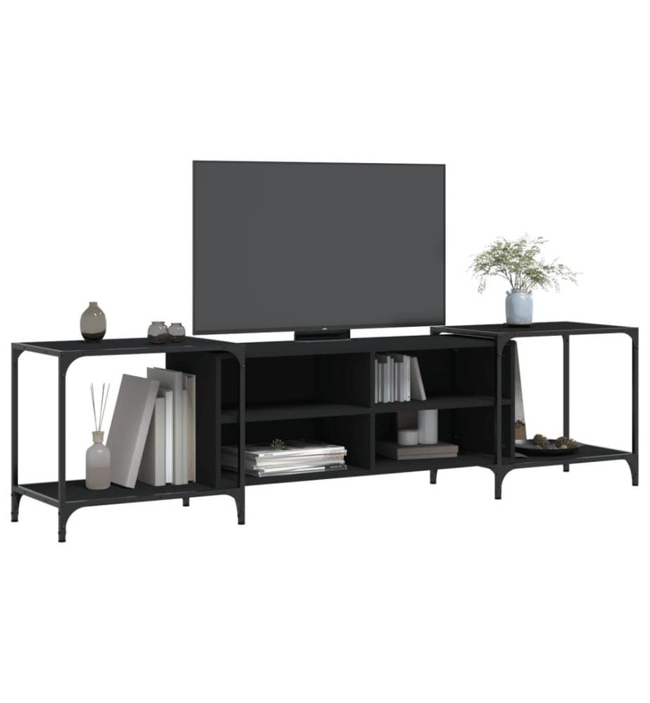 TV-Schrank Schwarz 203x37x50 cm Holzwerkstoff