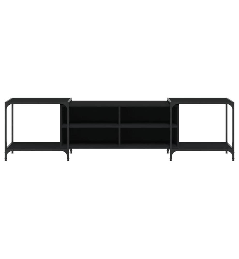 TV-Schrank Schwarz 203x37x50 cm Holzwerkstoff