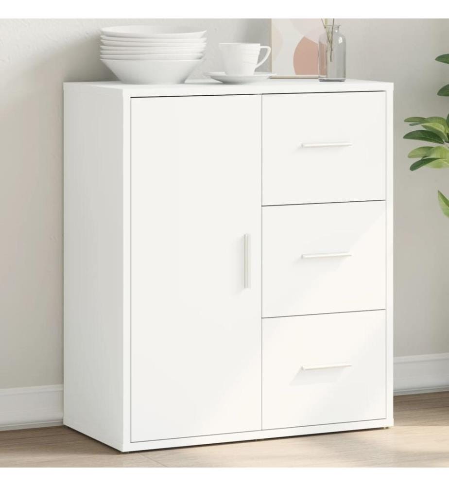Buffet blanc 60x31x70 cm bois d'ingénierie