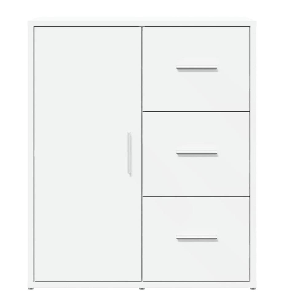 Buffet blanc 60x31x70 cm bois d'ingénierie