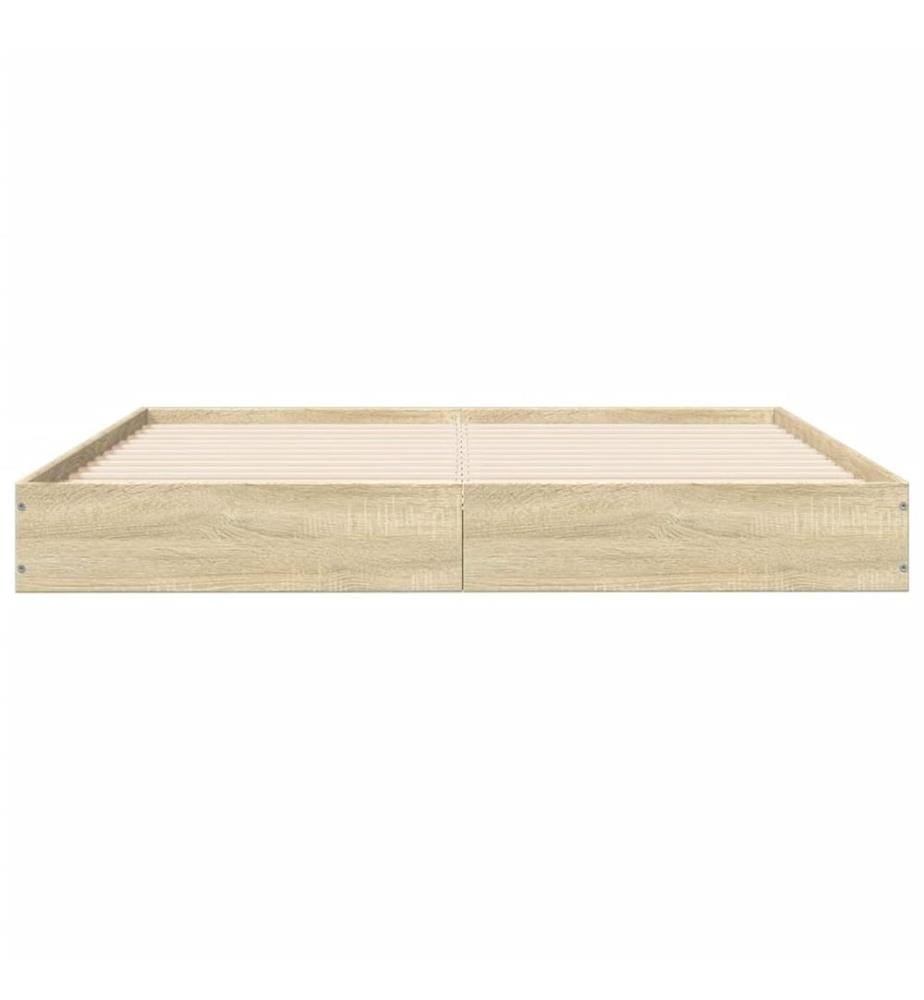 Bettgestell ohne Matratze Sonoma-Eiche 140x200 cm Holzwerkstoff