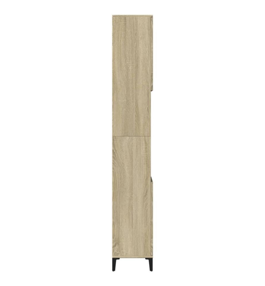 Badschrank Sonoma-Eiche 30x30x190 cm Holzwerkstoff