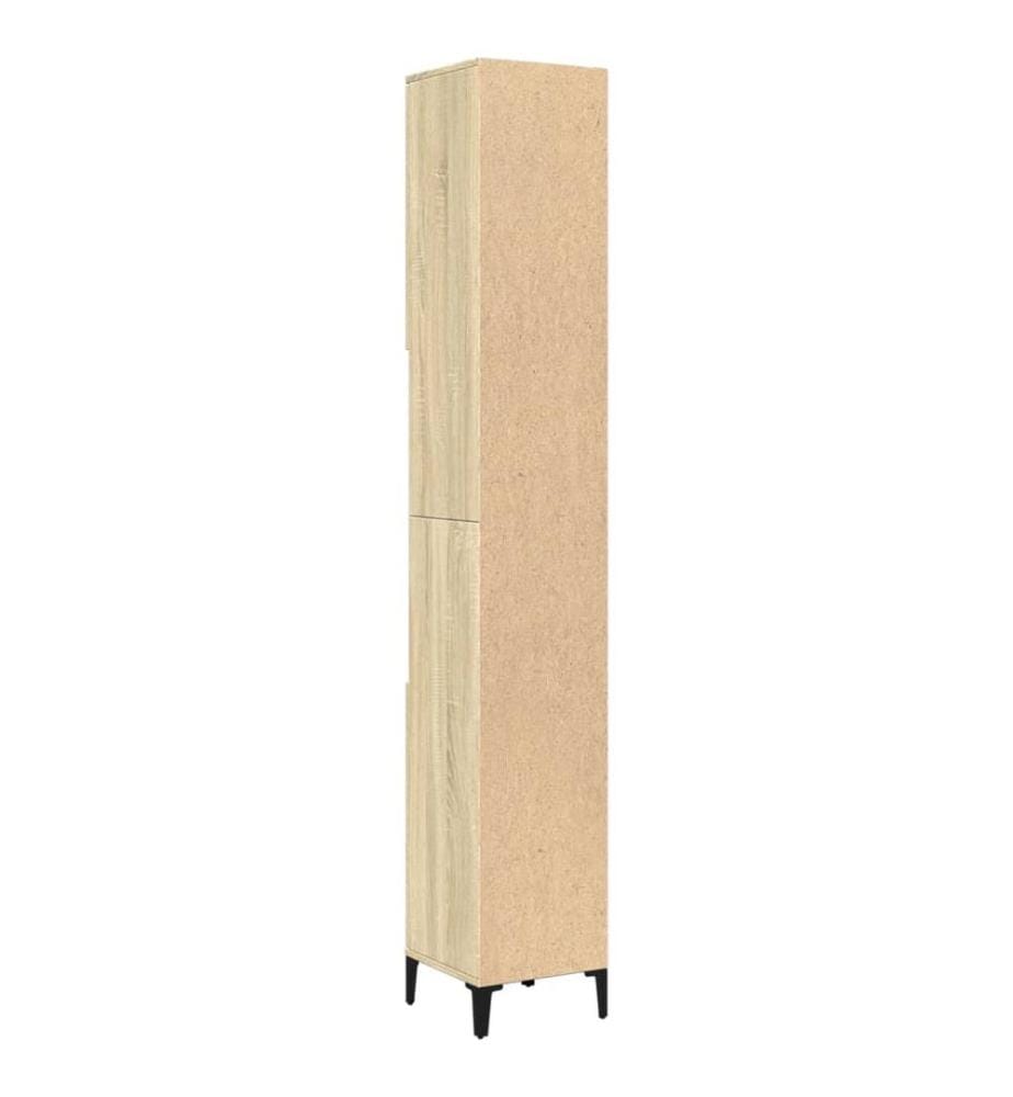 Badschrank Sonoma-Eiche 30x30x190 cm Holzwerkstoff