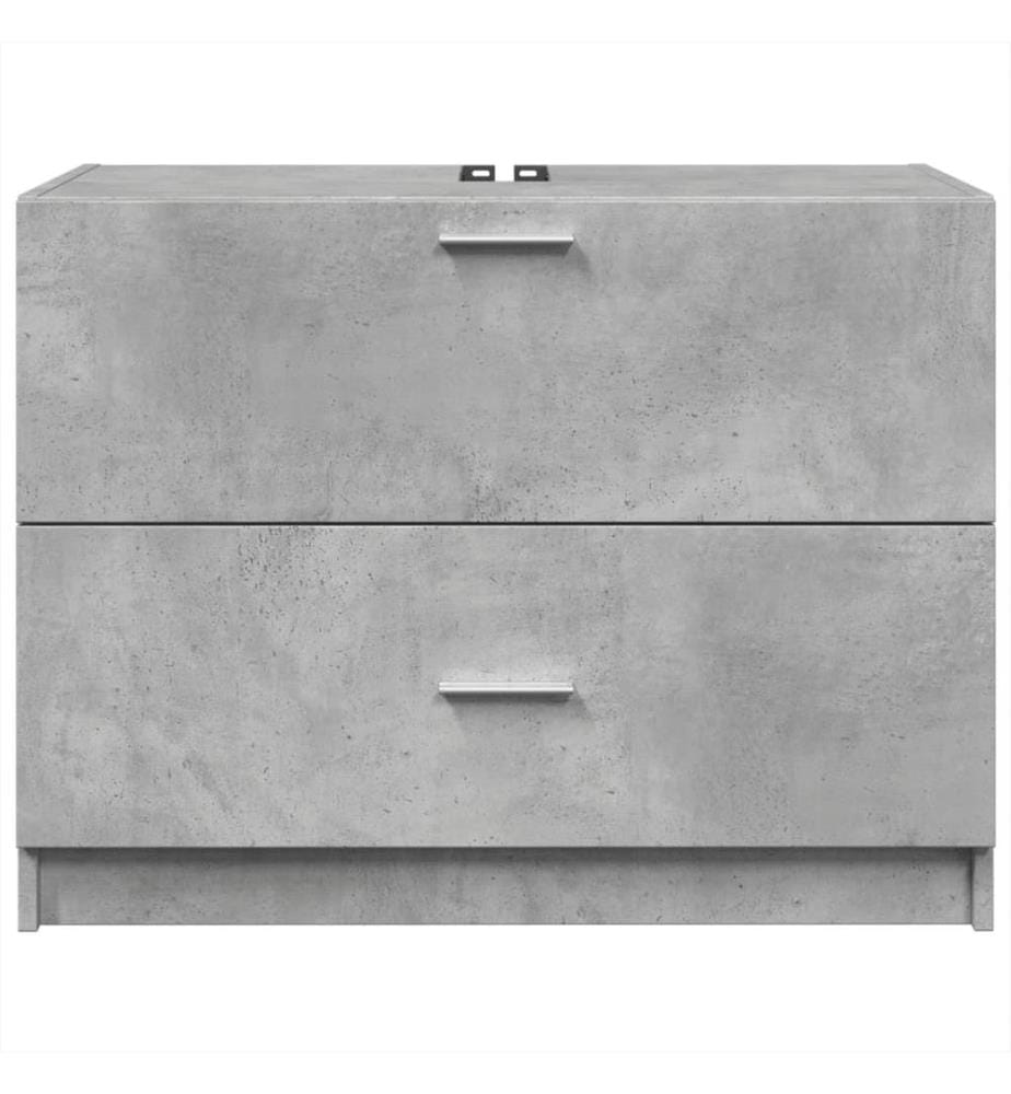 Waschbeckenunterschrank Betongrau 78x37x59 cm Holzwerkstoff