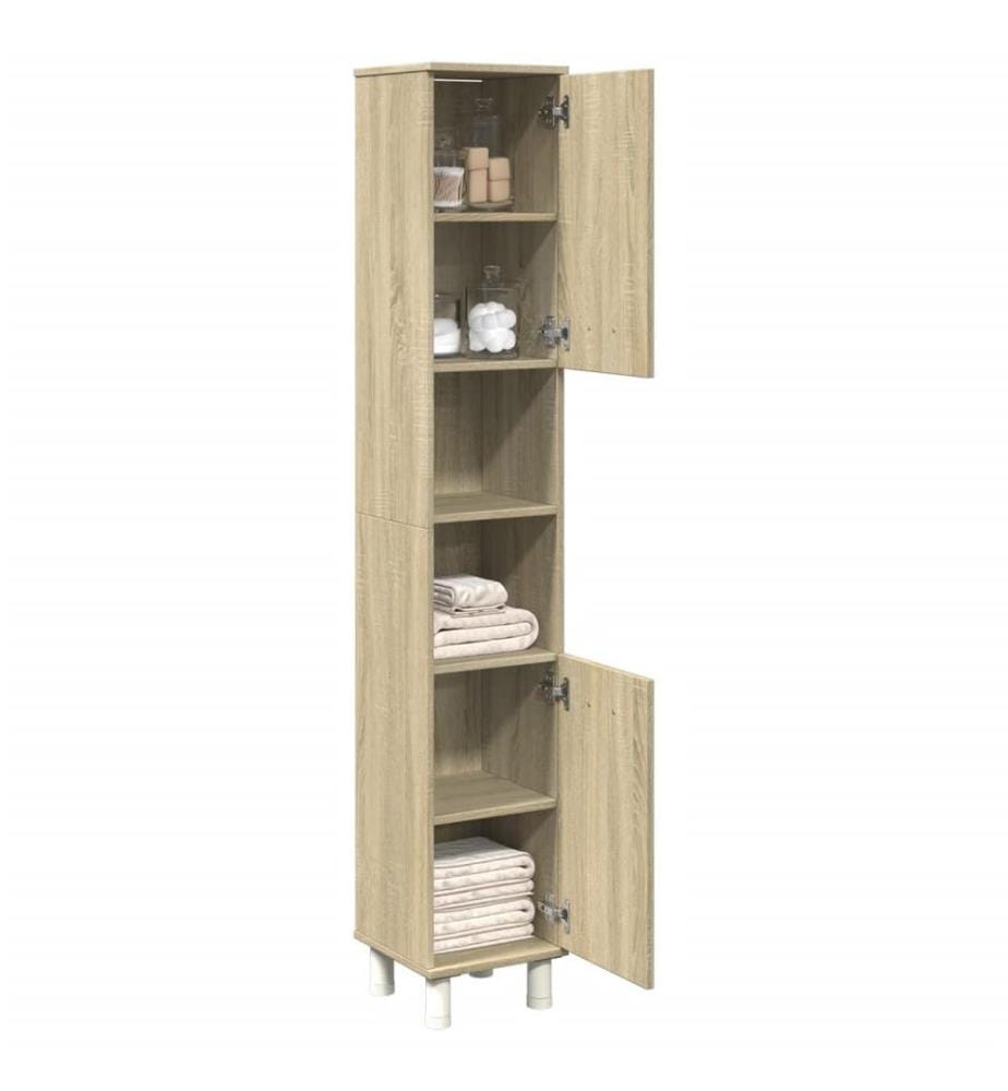 Armoire de salle de bain chêne sonoma 30,5x30x179 cm