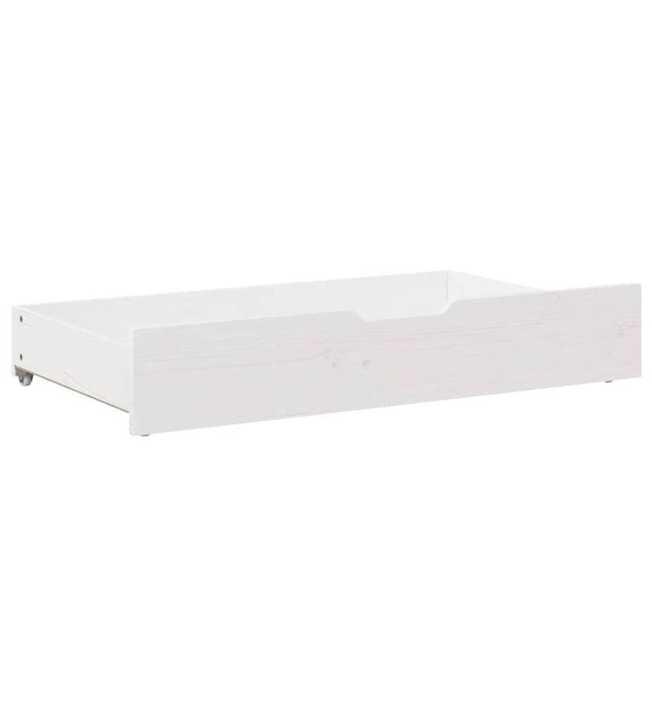 Tiroirs sous le lit 2 pcs blanc 95x55x17 cm bois de pin massif