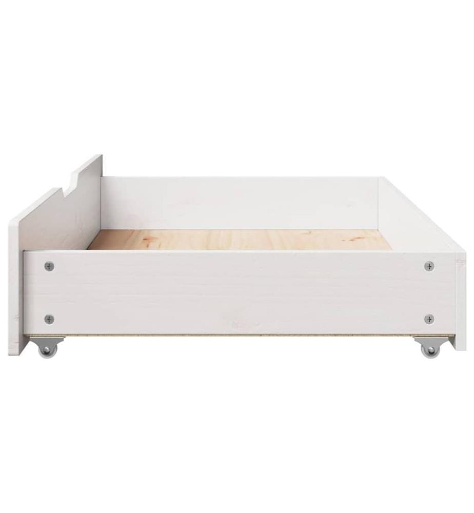 Tiroirs sous le lit 2 pcs blanc 95x55x17 cm bois de pin massif