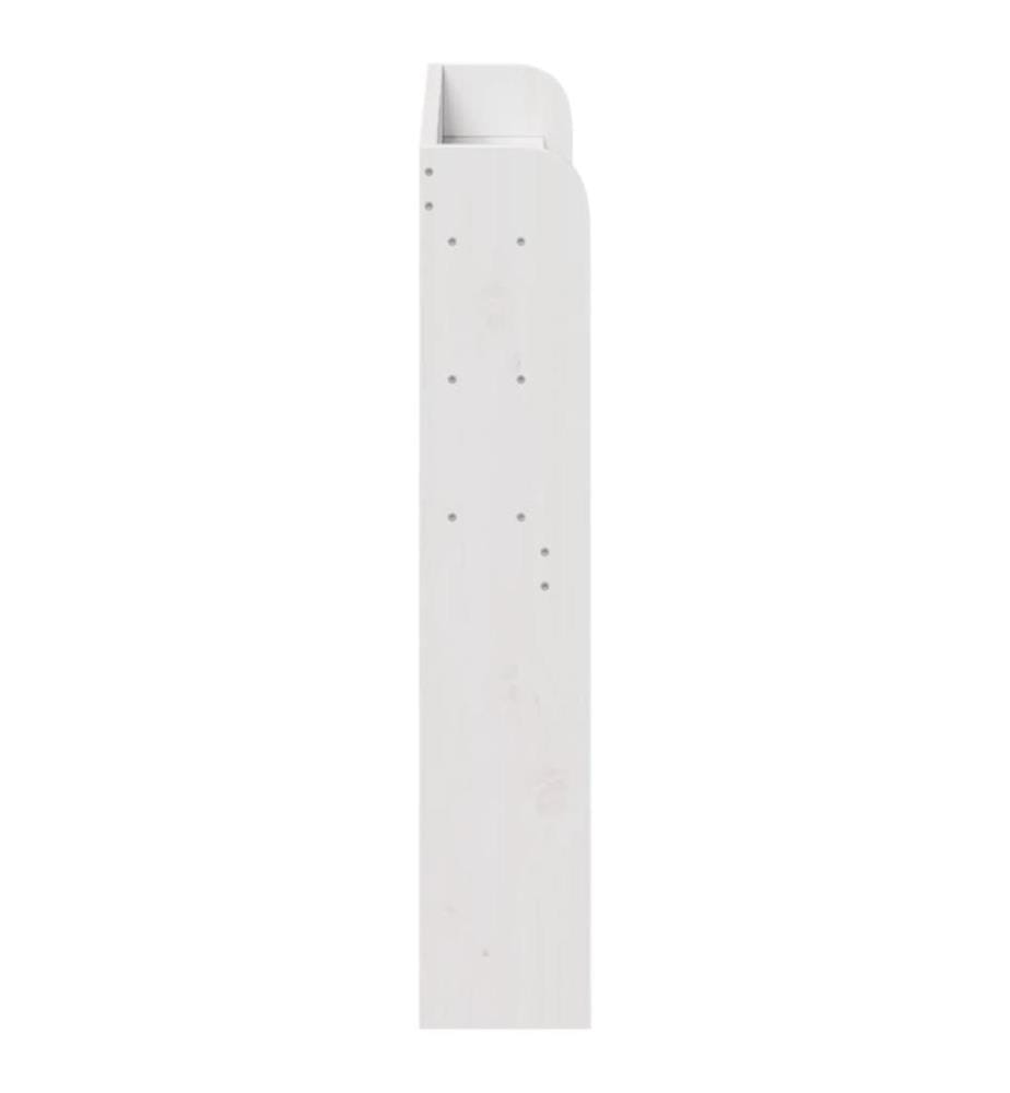 Tête de lit avec étagères blanc 90 cm bois massif de pin