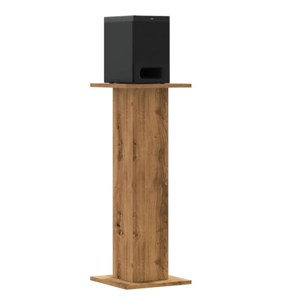 Supports de haut-parleurs 2 pcs chêne artisanal bois ingénierie