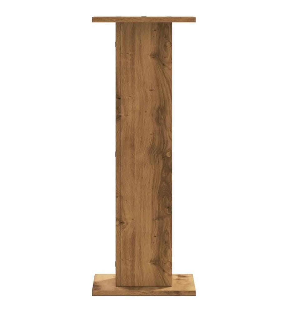 Supports de haut-parleurs 2 pcs chêne artisanal bois ingénierie