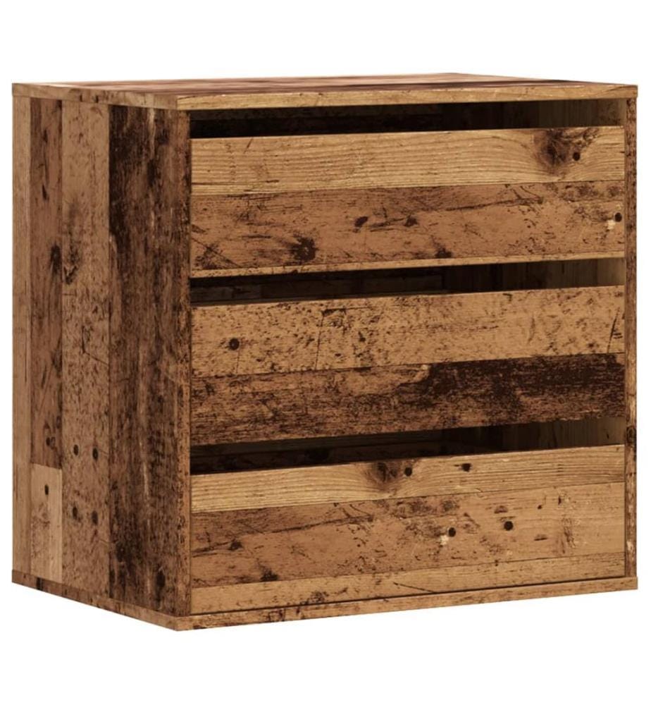Commode d'angle vieux bois 60x41x58 cm bois d'ingénierie