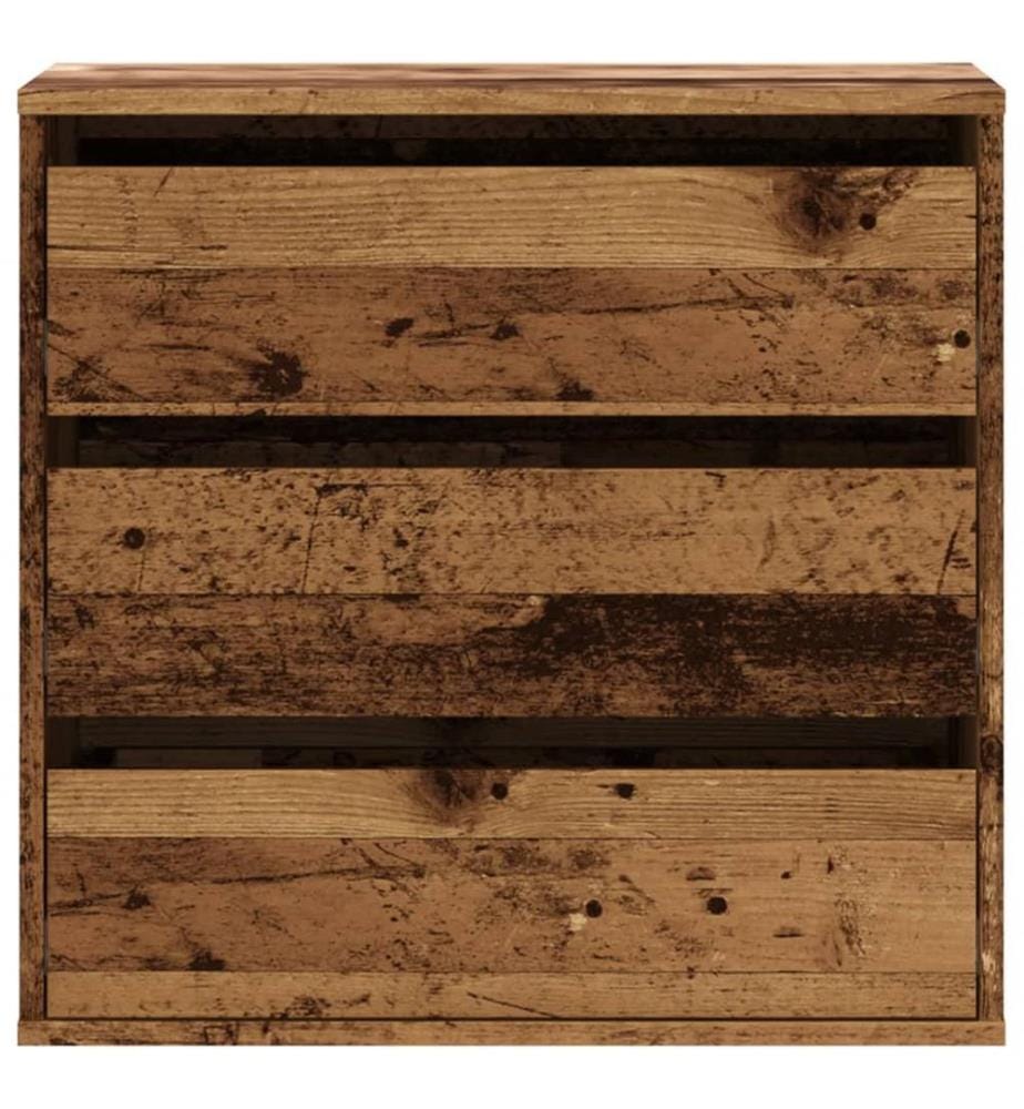 Commode d'angle vieux bois 60x41x58 cm bois d'ingénierie