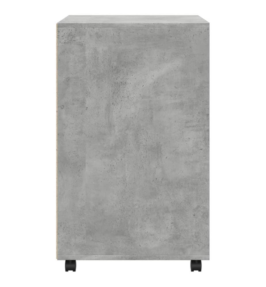 Rollschrank Betongrau 60x48x81 cm Holzwerkstoff