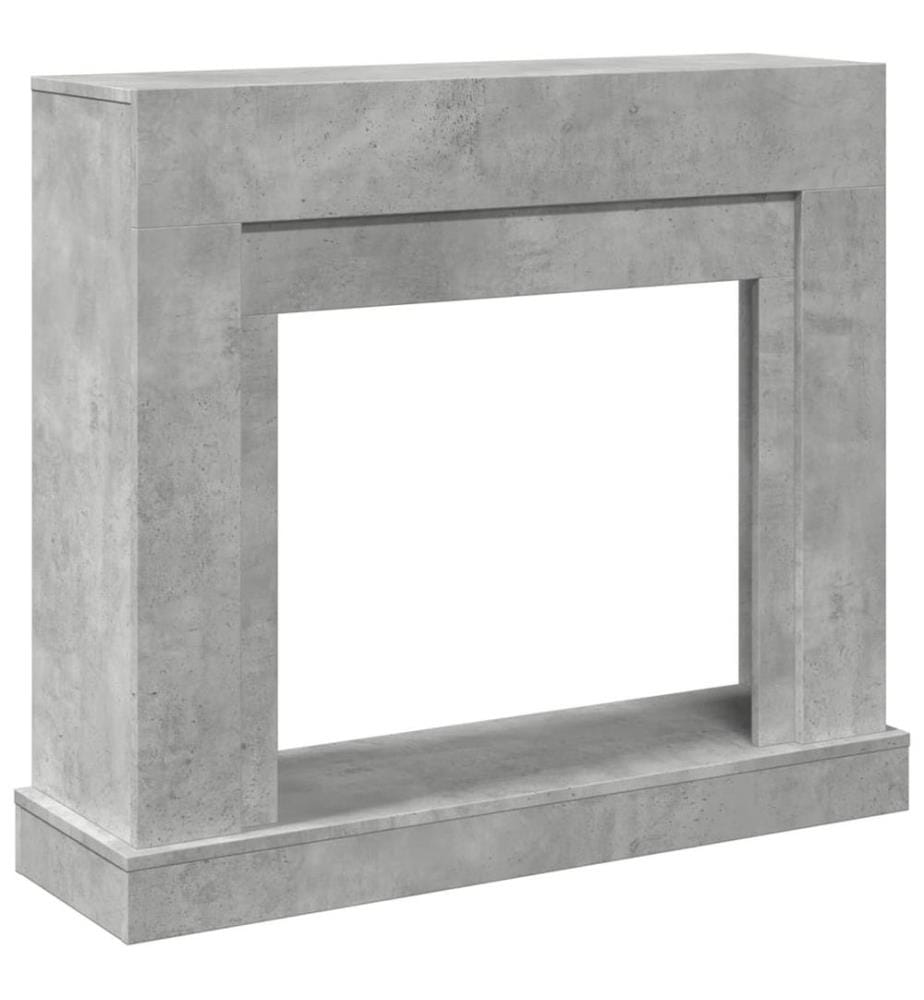 Cadre de cheminée gris béton 100x30x87,5 cm bois d'ingénierie