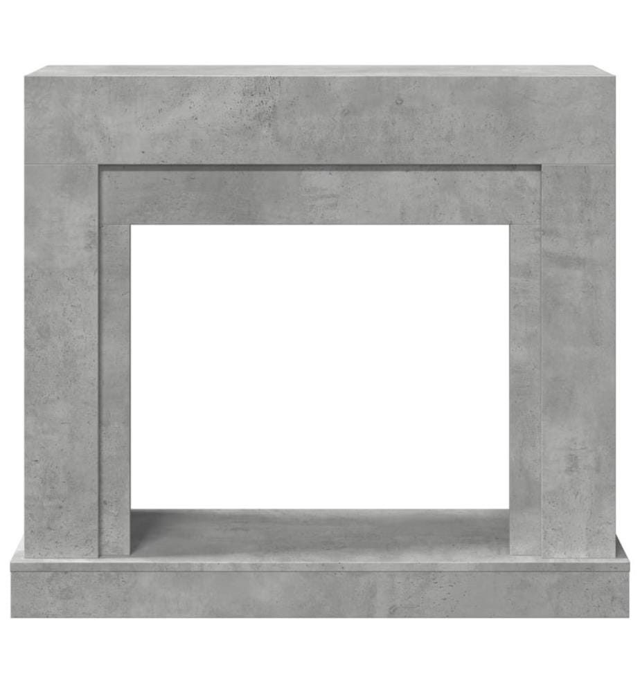 Cadre de cheminée gris béton 100x30x87,5 cm bois d'ingénierie