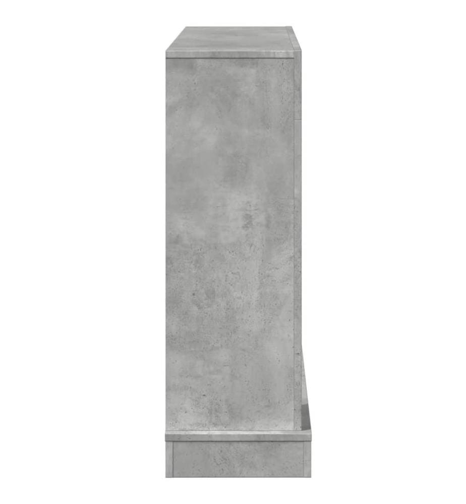 Cadre de cheminée gris béton 100x30x87,5 cm bois d'ingénierie