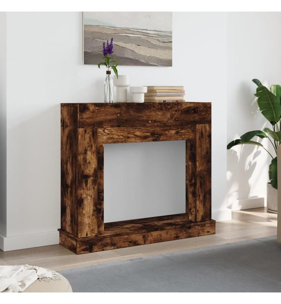 Kaminumrandung Räuchereiche 100x30x87,5 cm Holzwerkstoff