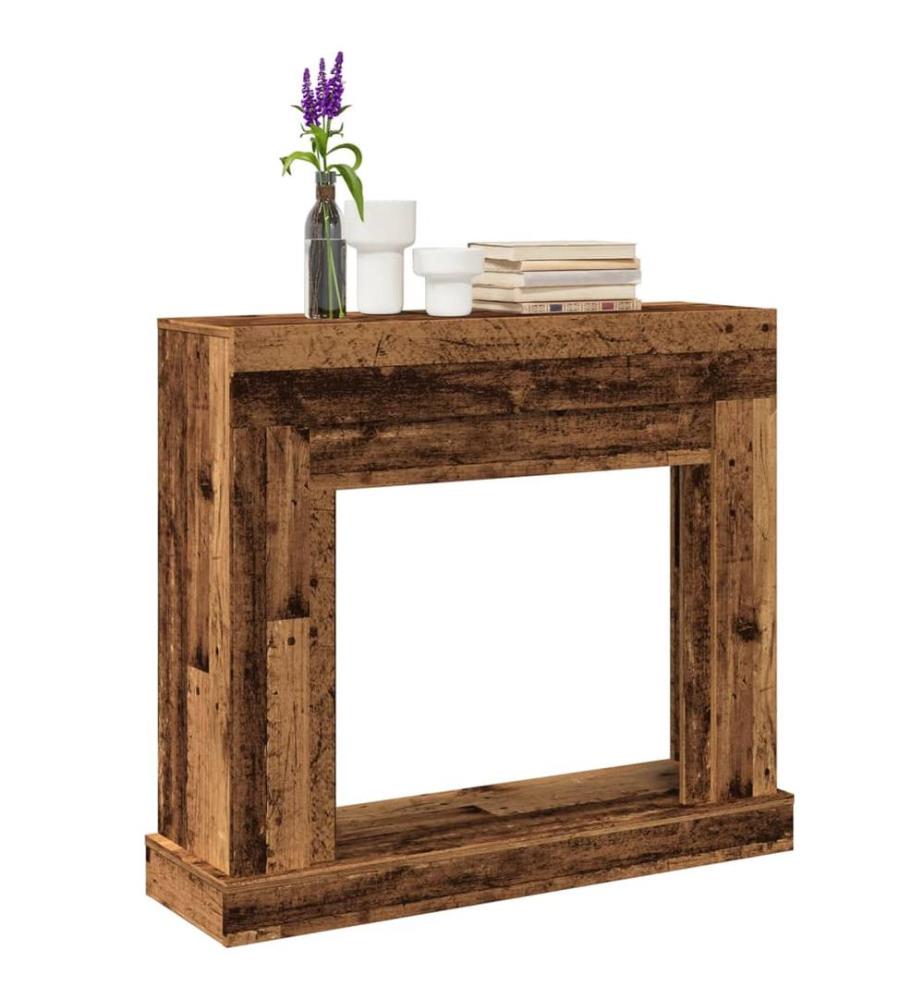 Cadre de cheminée vieux bois 100x30x87,5 cm bois d'ingénierie