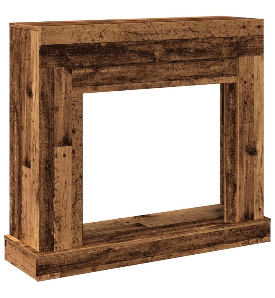 Cadre de cheminée vieux bois 100x30x87,5 cm bois d'ingénierie