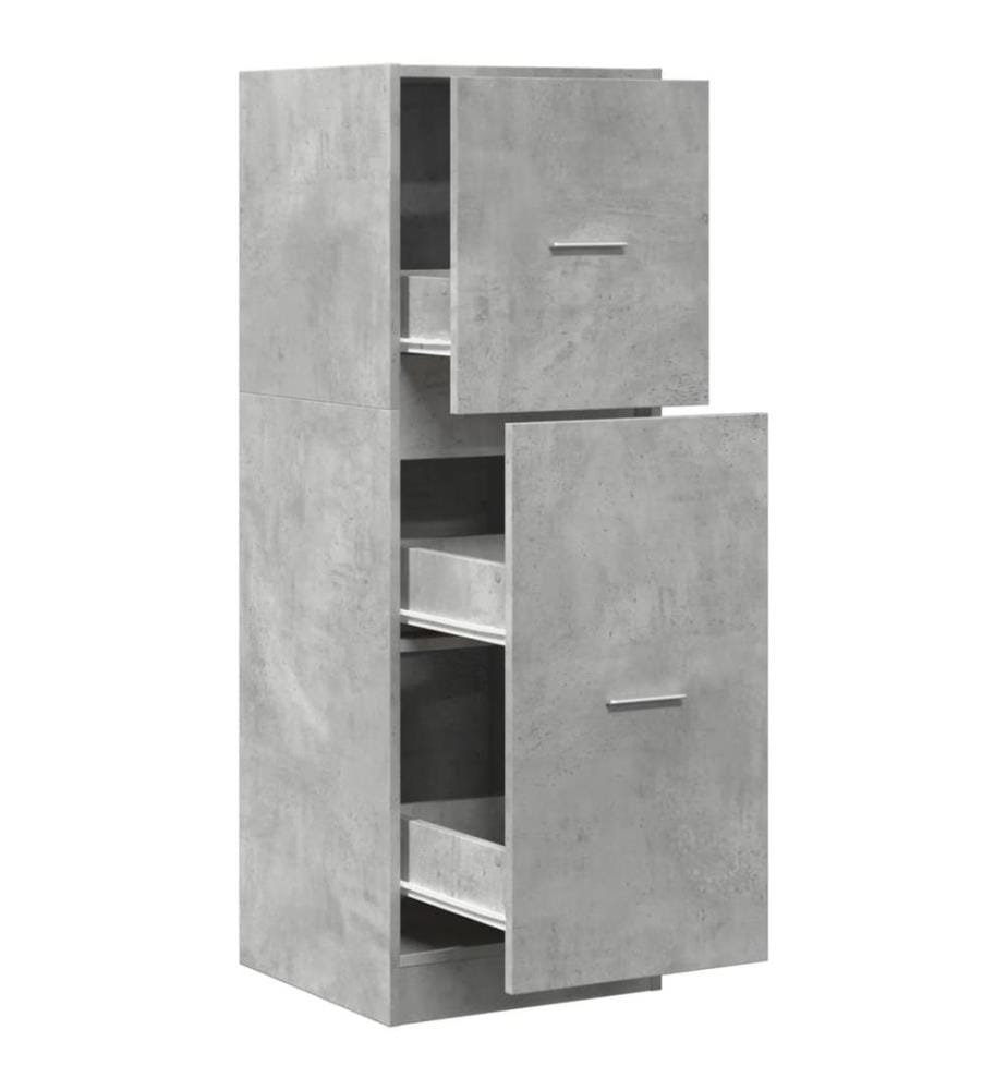Apothekerschrank Betongrau 40x41x118 cm Holzwerkstoff