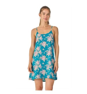Camicia da notte estiva con spalline sottili - Turchese
