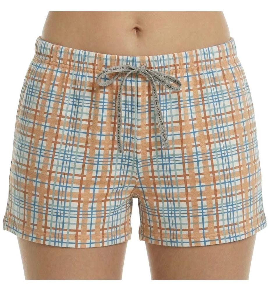 Sommer-Pyjama aus 100% Baumwolle mit kurzen Ärmeln - Rosa Rahmen