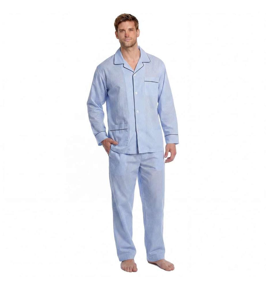 Pyjama Popeline de Coton - Bleu Clair