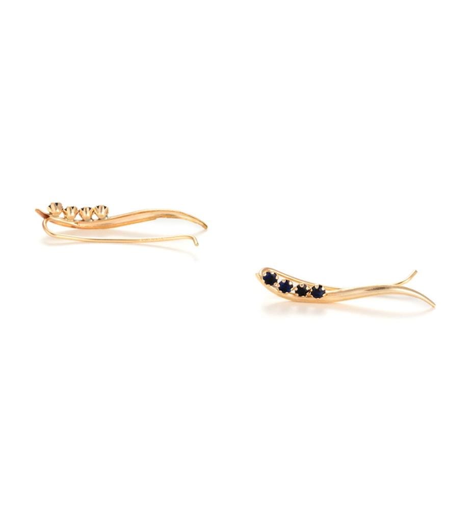 Boucles d'oreilles Saphir Lines - Or jaune