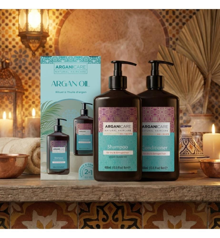 Coffret Shampooing + Après-shampooing Argan - 400 & 400 ml