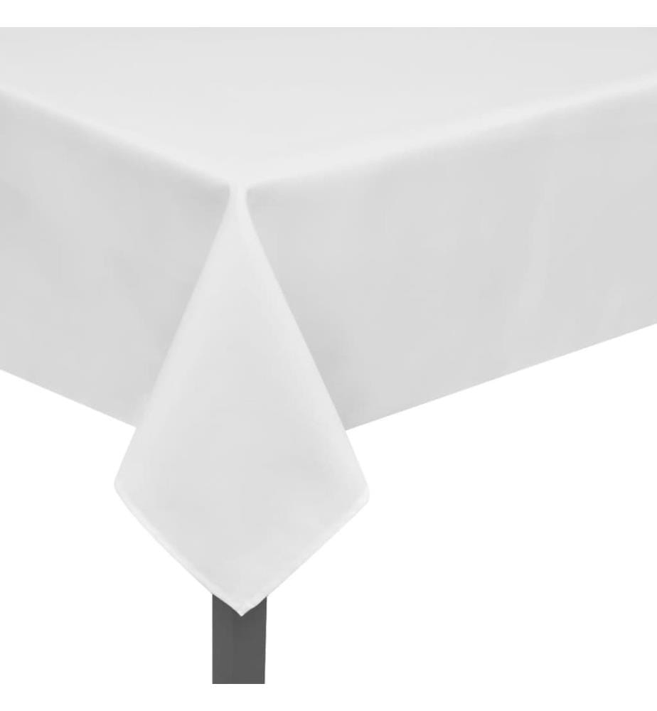 5 Tischdecken Weiss 170 x 130 cm