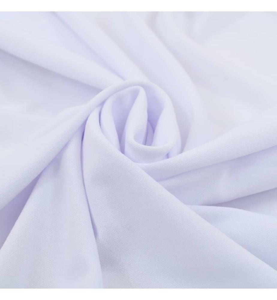 2 Stück Stretch-Tischdecken mit Rand Weiss 183 x 76 x 74 cm