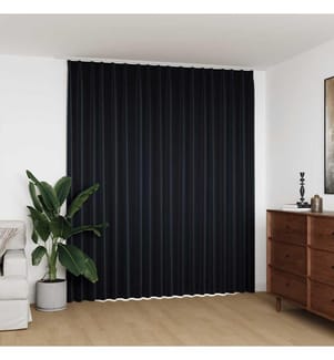 Verdunkelungsvorhang mit Haken Schwarz 290 x 245 cm